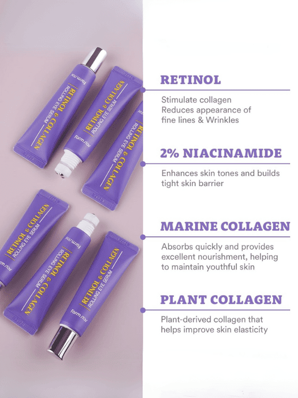 Farm stay Retinol & Collagen Rolling Eye Serum 25ml Lakinza K-beauty