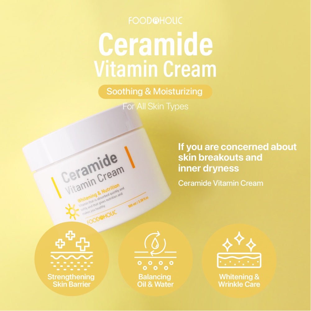 Foodaholic Ceramide Vitamin Cream 100ml Lakinza K-beauty