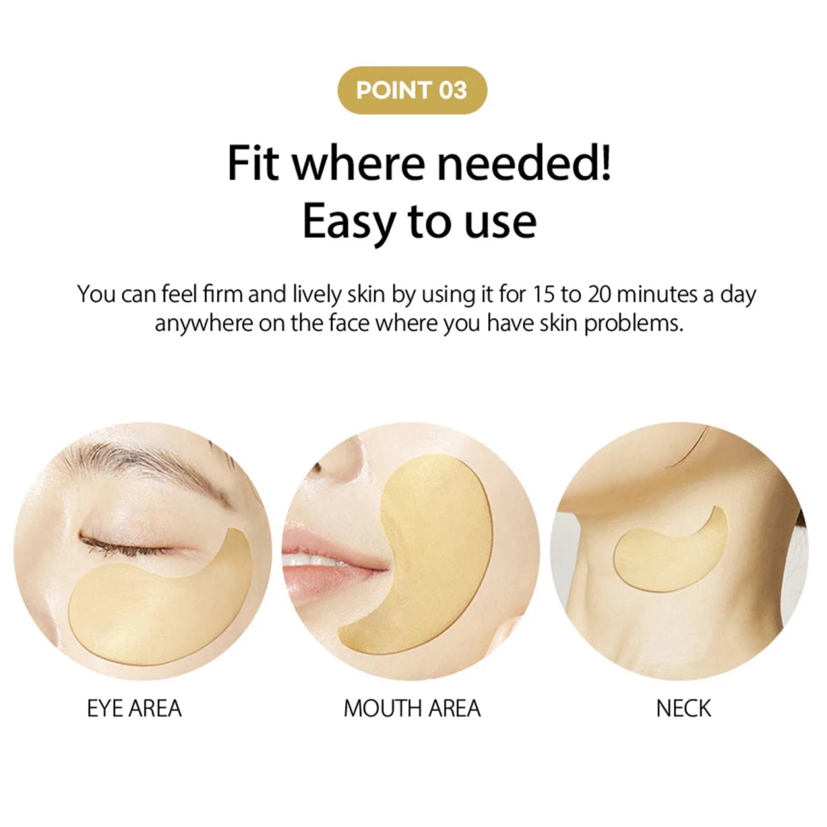 Foodaholic Hydrogel Eye Patch 60ea - Gold | Lakinza K - beauty Canada