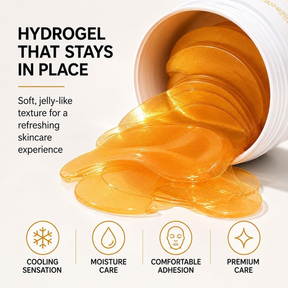 Foodaholic Hydrogel Gold Collagen Eye Patch 60 pcs Lakinza K-beauty