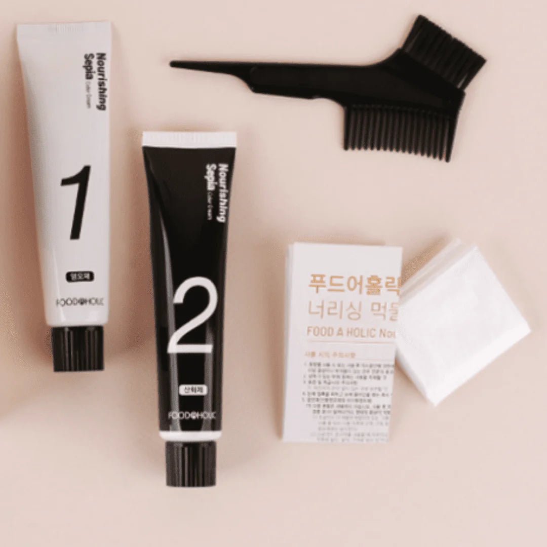 Foodaholic Nourishing Sepia Color Cream 1min 3N Natural Black 60g Lakinza K-beauty