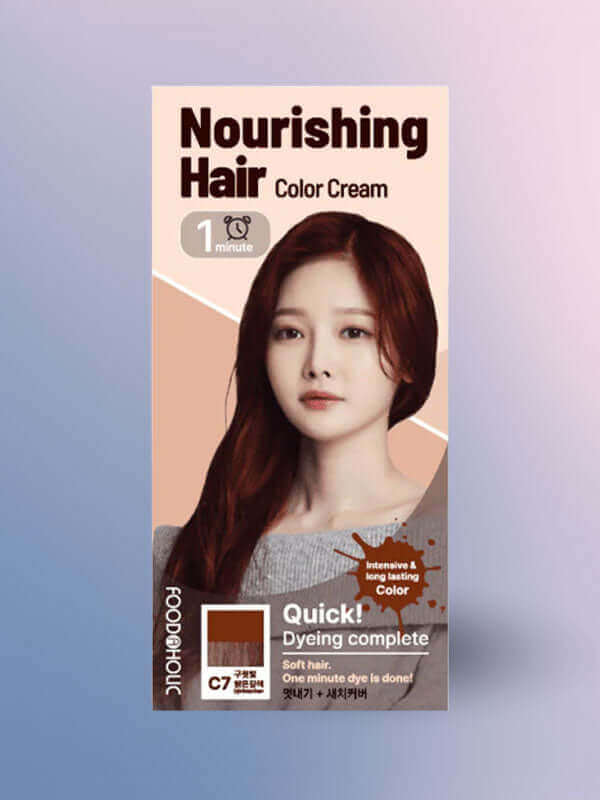 Foodaholic Nourishing Sepia Color Cream 1min C7 Light Bronze Brown Lakinza K-beauty