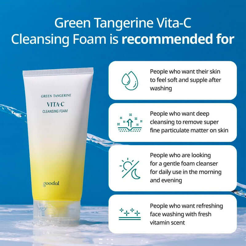 goodal Green Tangerine Vita C Cleansing Foam 150ml Lakinza K-beauty