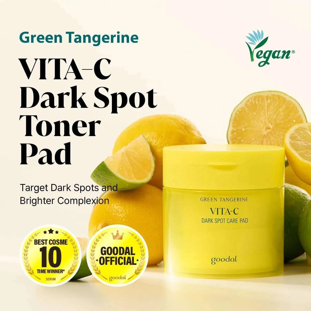 goodal Green Tangerine Vita C Toner Pad 140ml / 70pads Lakinza K-beauty