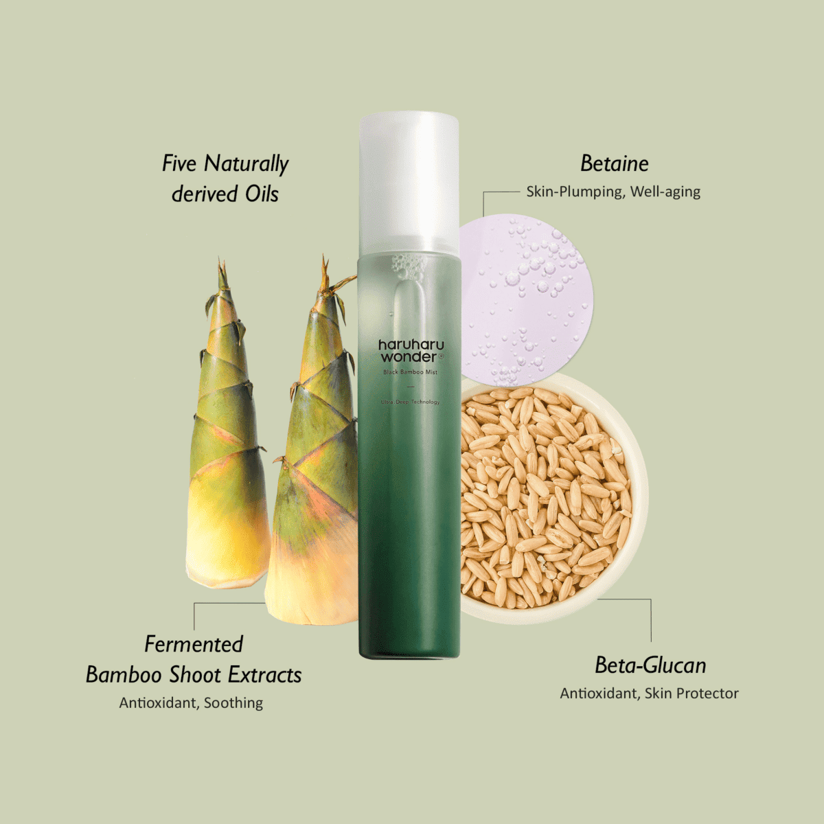 haruharu wonder Black Bamboo Mist 150ml Lakinza K-beauty