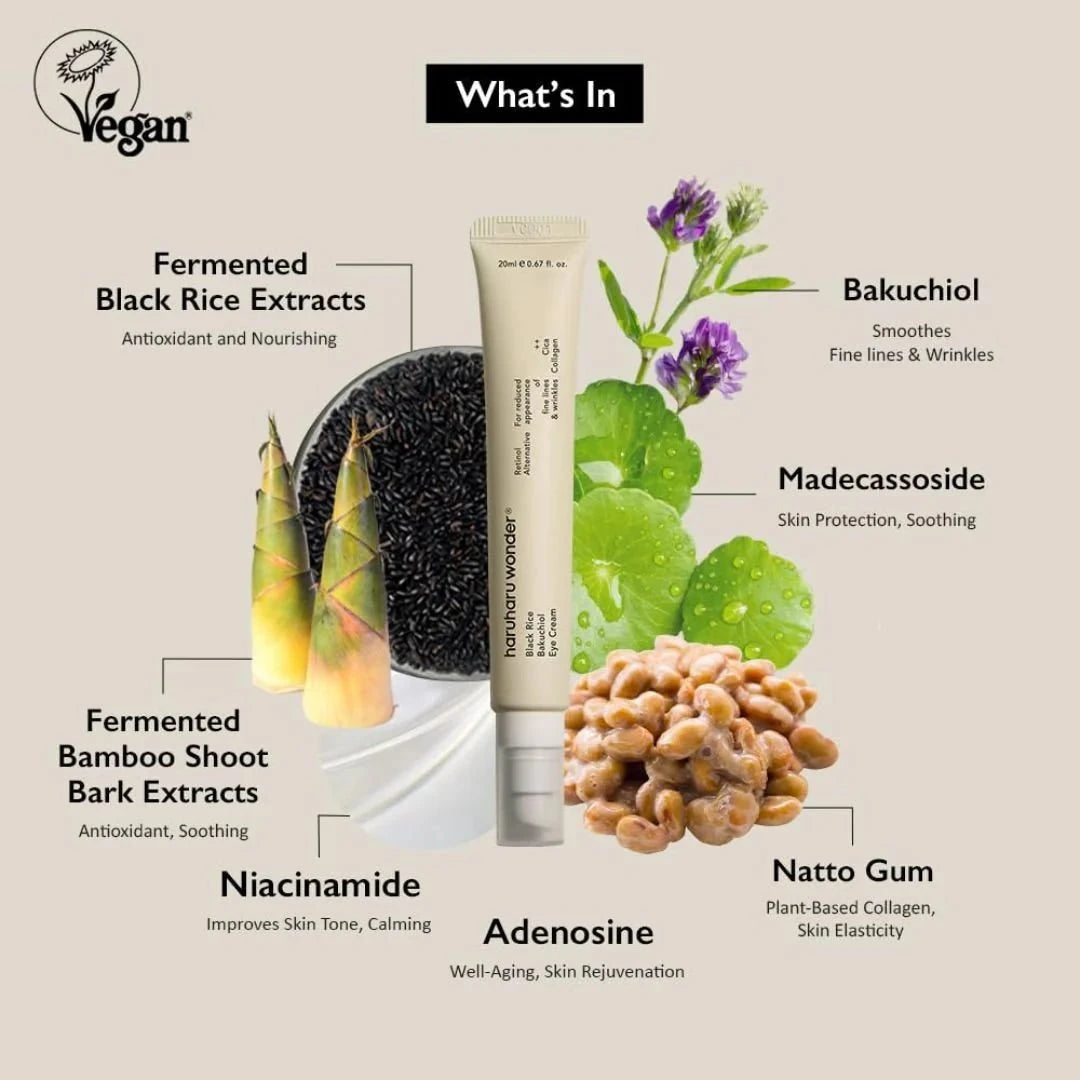 haruharu wonder Black Rice Bakuchiol Eye Cream 20ml Lakinza K-beauty