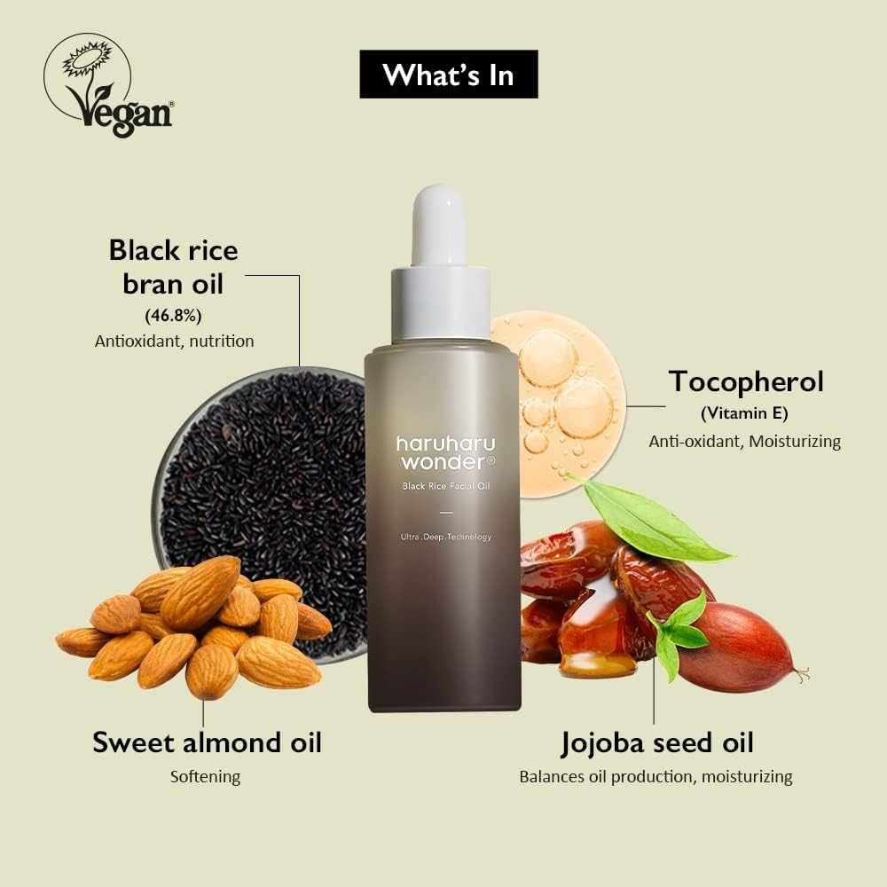 Haruharu Wonder Black Rice Facial Oil 30ml Lakinza K-beauty