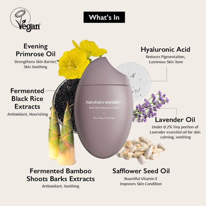 Haruharu Wonder Black Rice Hyaluronic Cream 50ml | Lakinza K - beauty Canada