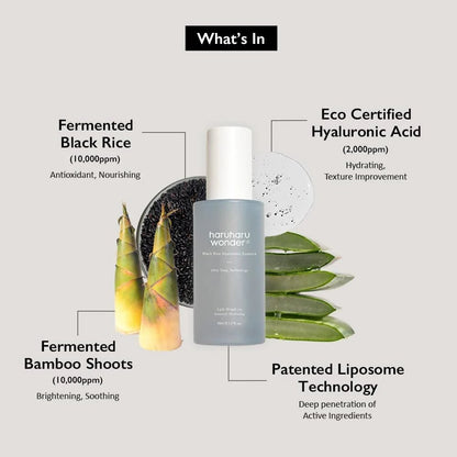 haruharu wonder Black Rice Hyaluronic Essence 50ml | Lakinza K - beauty Canada