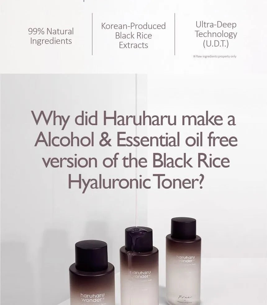 haruharu wonder Black Rice Hyaluronic Toner Free of Alcohol Fragrance 300ml Lakinza K-beauty