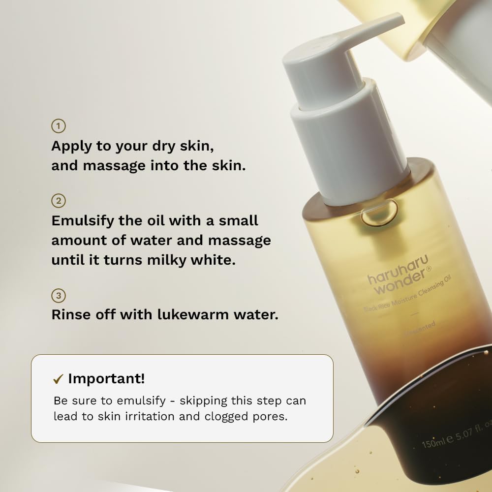 haruharu wonder Black Rice Moisture Deep Cleansing Oil 150ml | Lakinza K - beauty Canada