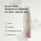 haruharu wonder Black Rice Probiotics Barrier 2% NAD + Serum Mist 80ml | Lakinza K - beauty Canada