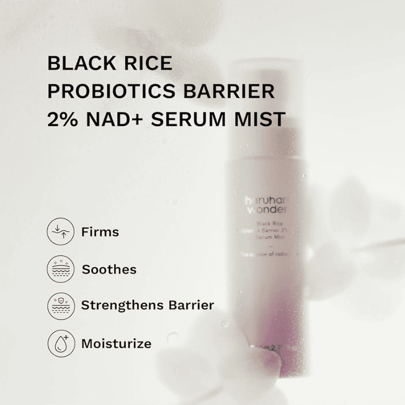 haruharu wonder Black Rice Probiotics Barrier 2% NAD + Serum Mist 80ml Lakinza K-beauty