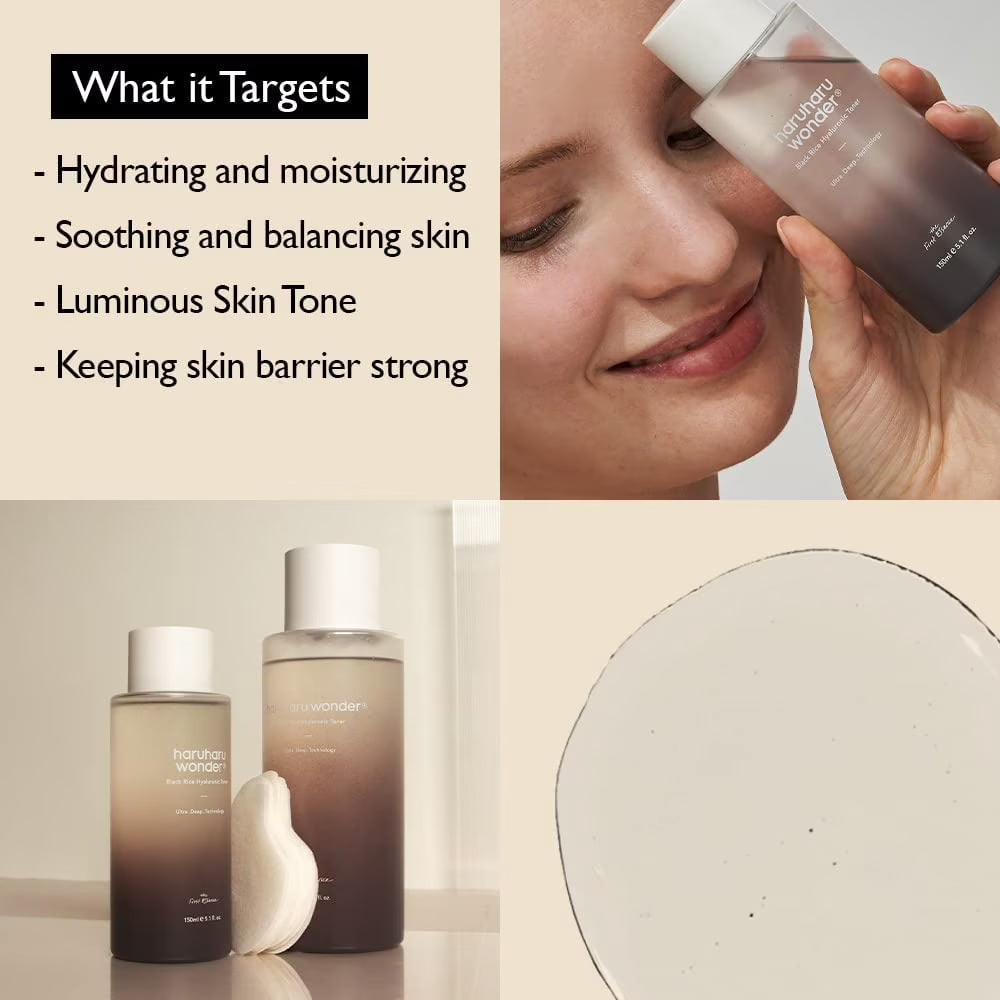 haruharu wonder Black Rice Hyaluronic Toner 300ml Lakinza K-beauty