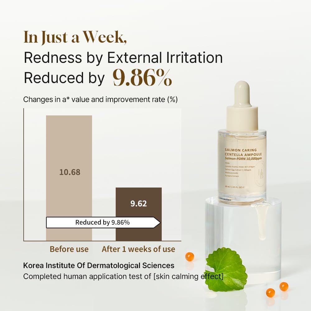 HEVEBLUE Salmon Caring Centella Ampoule 30ml | Lakinza K - beauty Canada