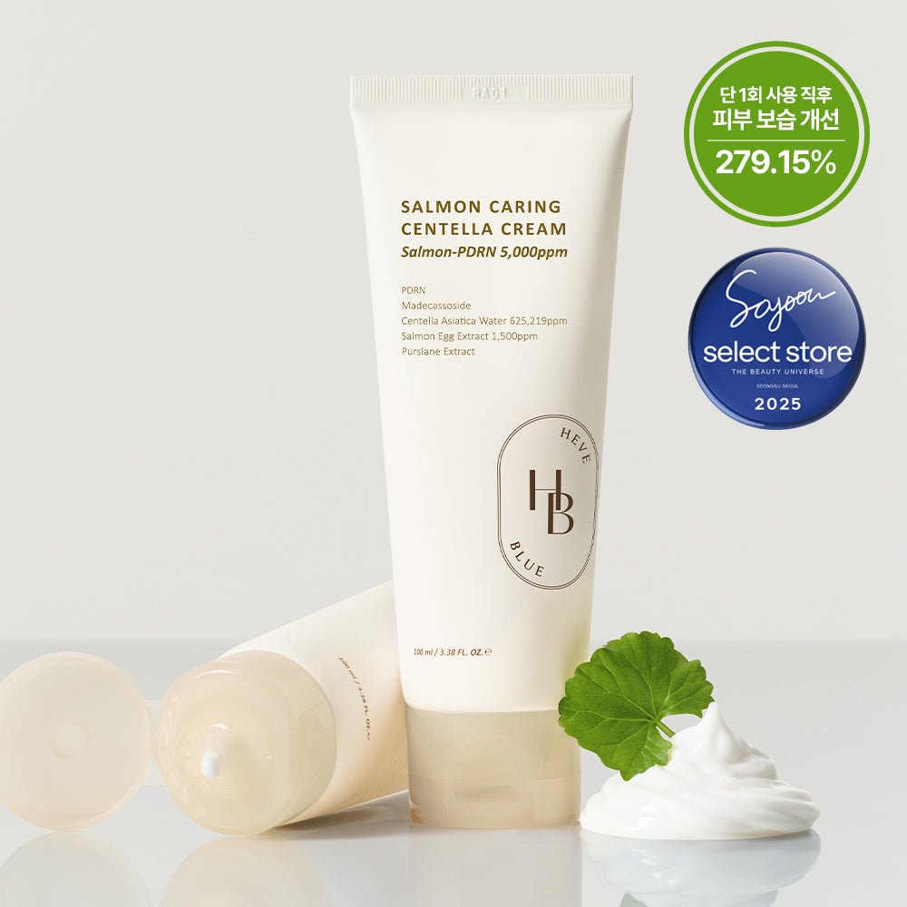 HEVEBLUE Salmon Caring Centella Cream 100ml Lakinza K-beauty