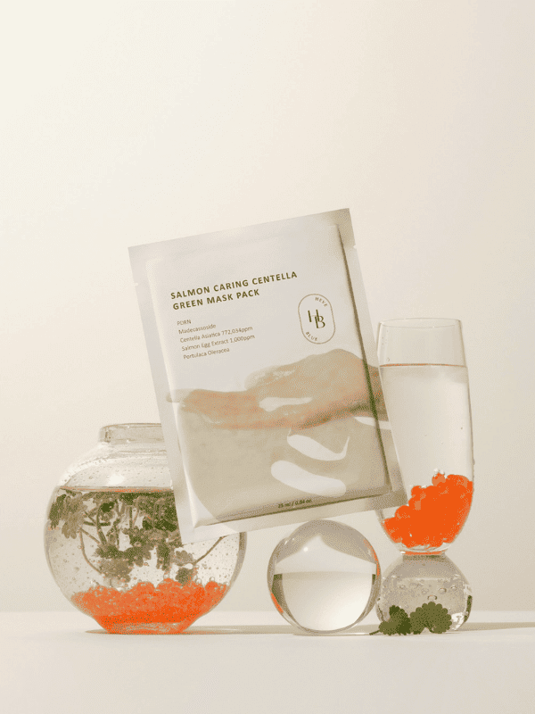 HEVEBLUE Salmon Caring Centella Green Mask 25ml - 1 PC Lakinza K-beauty