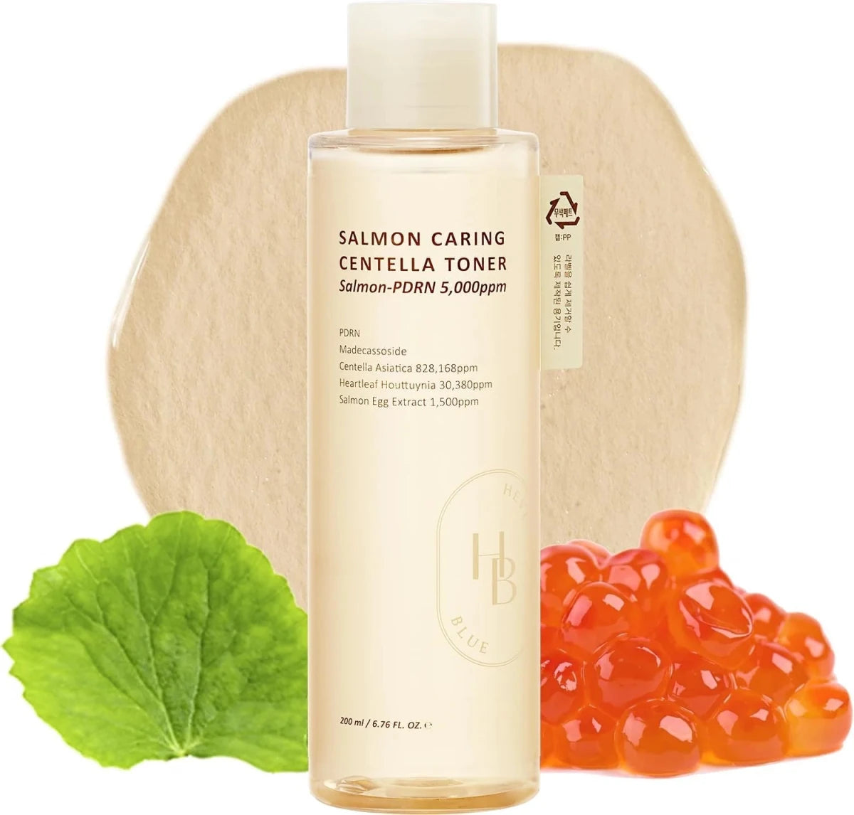 HEVEBLUE Salmon Caring Centella Toner 200ml Lakinza K-beauty