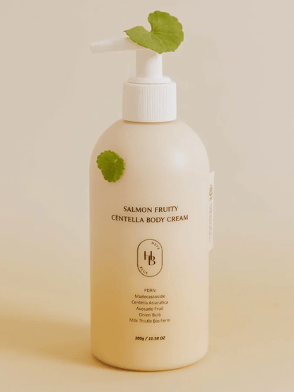 HEVEBLUE Salmon Fruity Centella Body Cream 300g | Lakinza K - beauty Canada