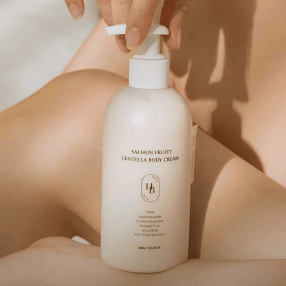 HEVEBLUE Salmon Fruity Centella Body Cream 300g | Lakinza K - beauty Canada