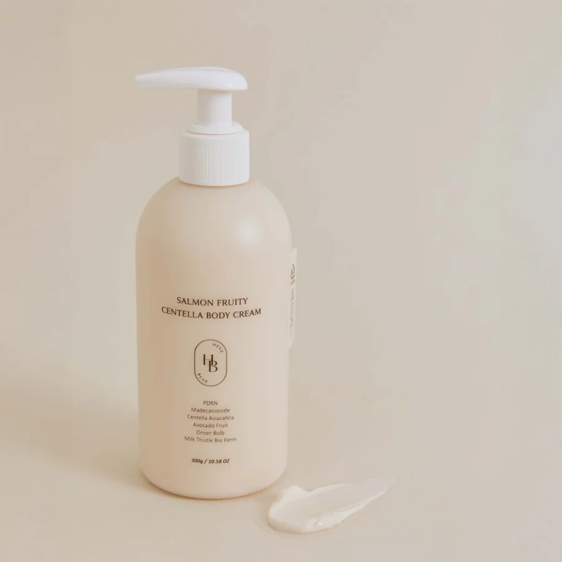 HEVEBLUE Salmon Fruity Centella Body Cream 300g | Lakinza K - beauty Canada