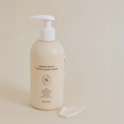 HEVEBLUE Salmon Fruity Centella Body Cream 300g | Lakinza K - beauty Canada