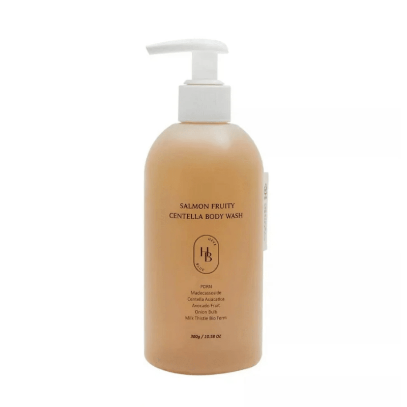 HEVEBLUE Salmon Fruity Centella Body Wash 300ml Lakinza K-beauty