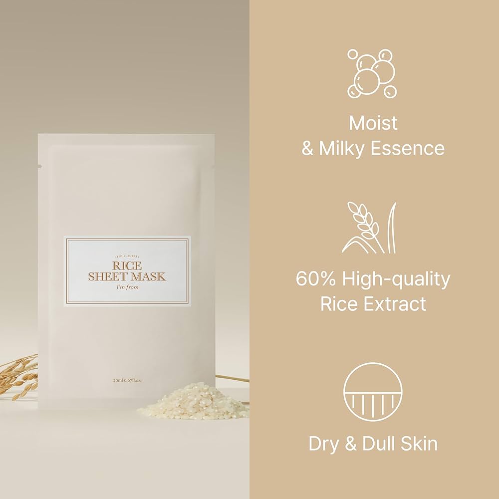 I'm from Rice Sheet Mask 20ml Lakinza K-beauty
