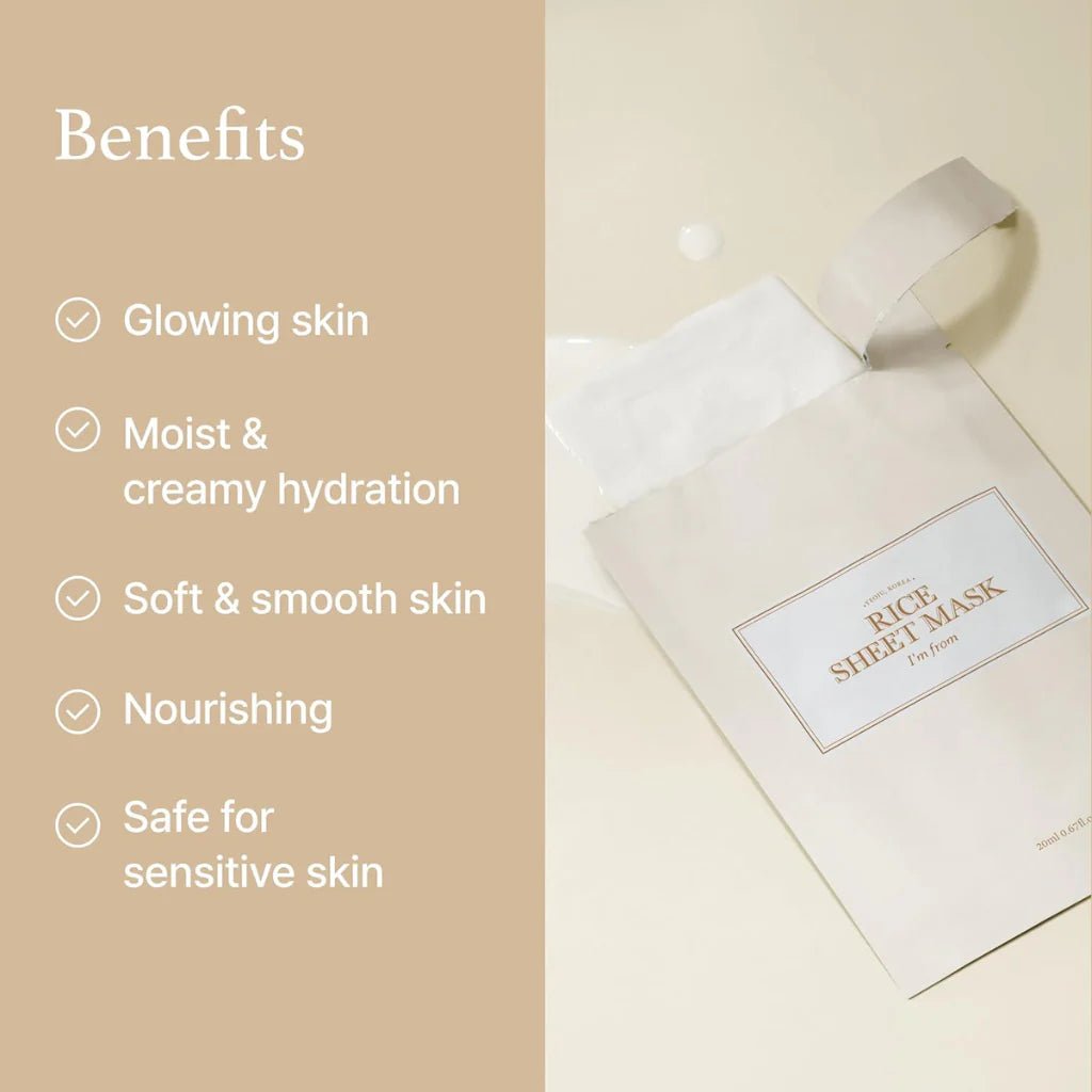 I'm from Rice Sheet Mask 20ml Lakinza K-beauty