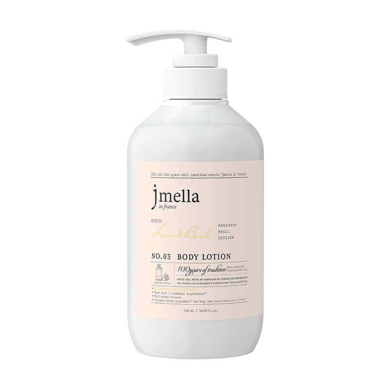 Jmella In France Lime & Basil Body Lotion 500ml Lakinza K-beauty