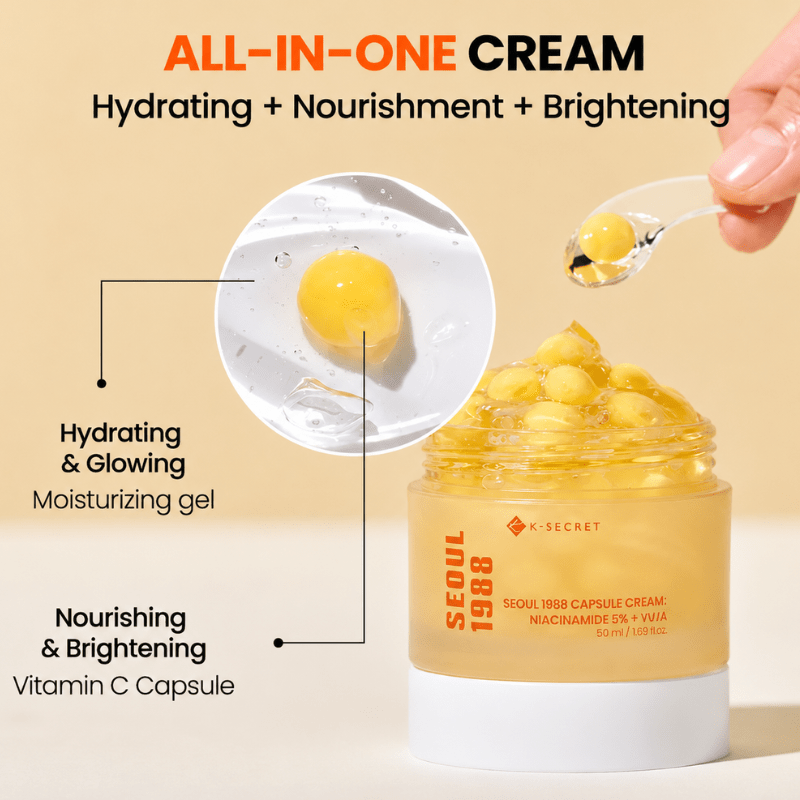 K-SECRET SEOUL 1988 Capsule Cream : Niacinamide 5% + Yuja 50g | Lakinza K-beauty Canada