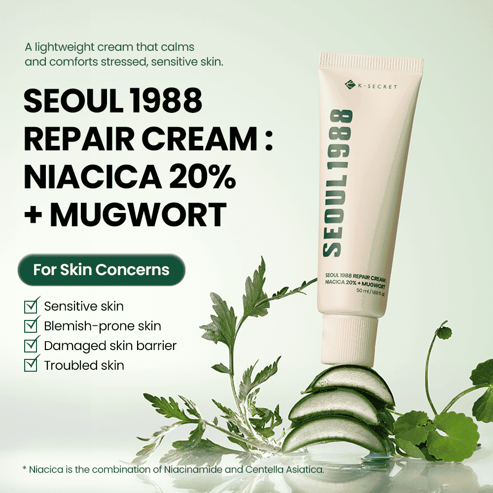K-SECRET SEOUL 1988 Cream : Niacica 20% + Mugwort 50g Lakinza K-beauty