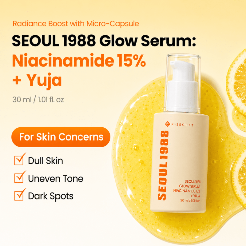 K-SECRET SEOUL 1988 Glow Serum : Niacinamide 15% + Yuja 30g | Lakinza K-beauty Canada