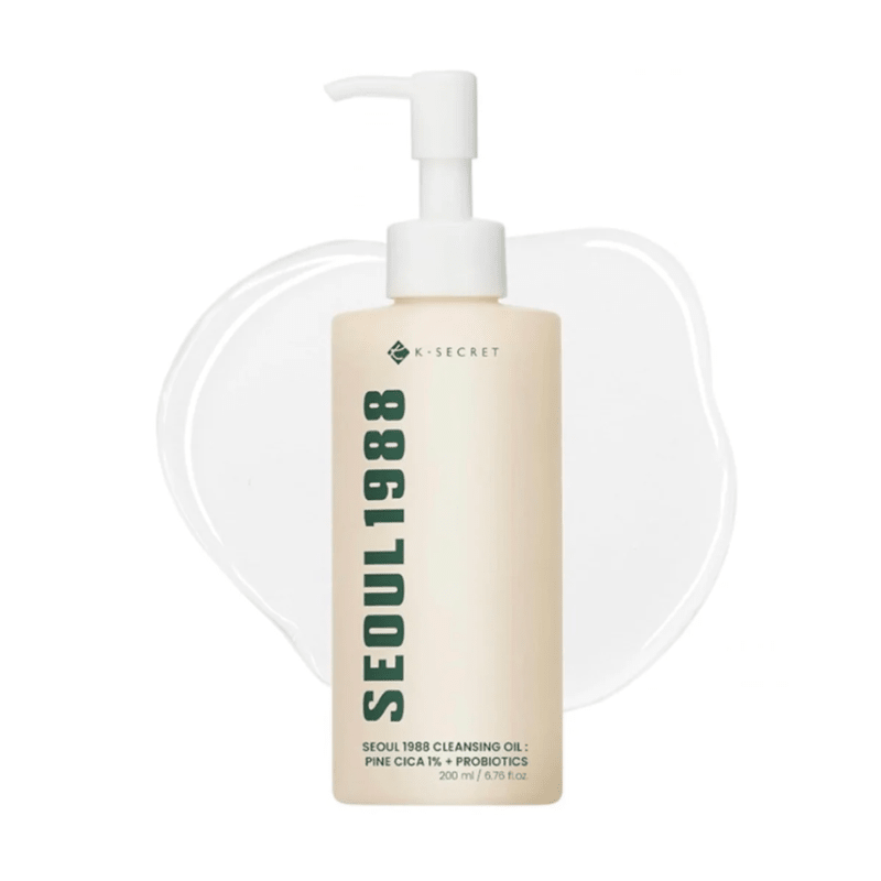 KSECRET SEOUL 1988 Cleansing Oil: Pine Cica 1% + Probiotics 200ml Lakinza K-beauty
