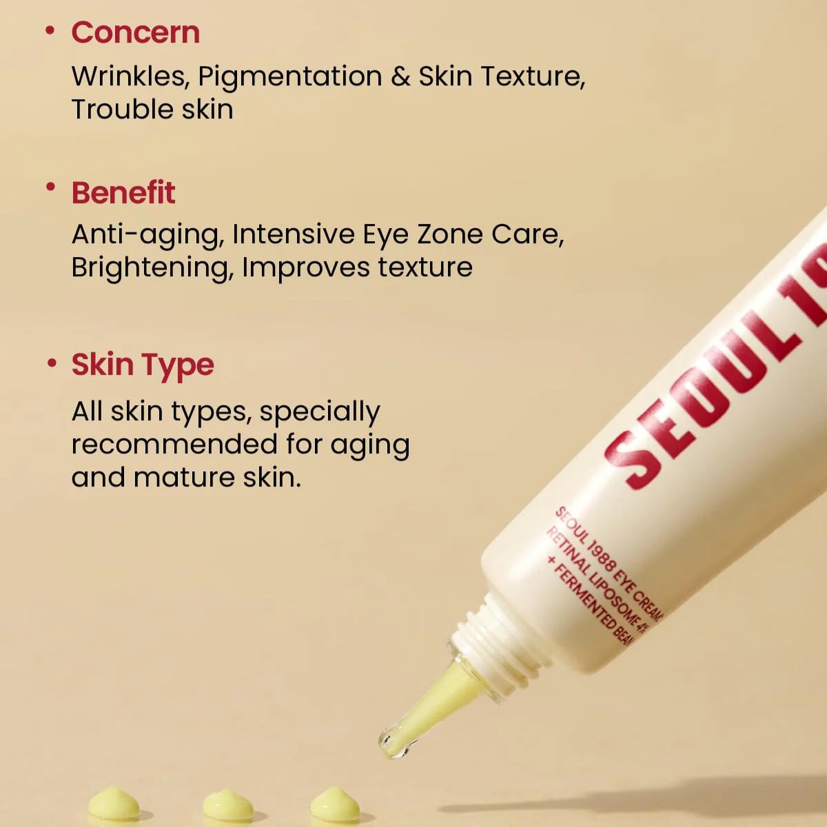 KSECRET SEOUL 1988 Eye Cream: Retinal Liposome 4% + Fermented Bean 30ml | Lakinza K - beauty Canada