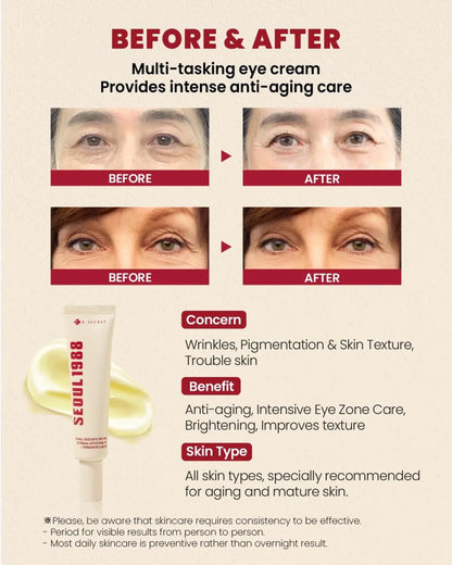 KSECRET SEOUL 1988 Eye Cream: Retinal Liposome 4% + Fermented Bean 30ml | Lakinza K - beauty Canada