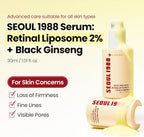 KSECRET SEOUL 1988 Serum: Retinal Liposome 2% + Black Ginseng 30ml | Lakinza K - beauty Canada