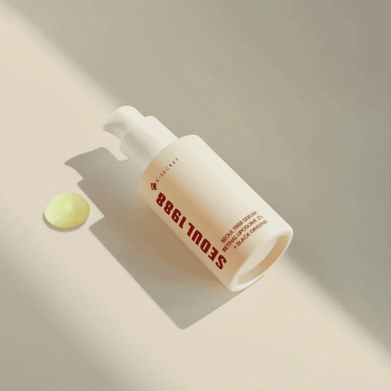 KSECRET SEOUL 1988 Serum: Retinal Liposome 2% + Black Ginseng 30ml Lakinza K-beauty