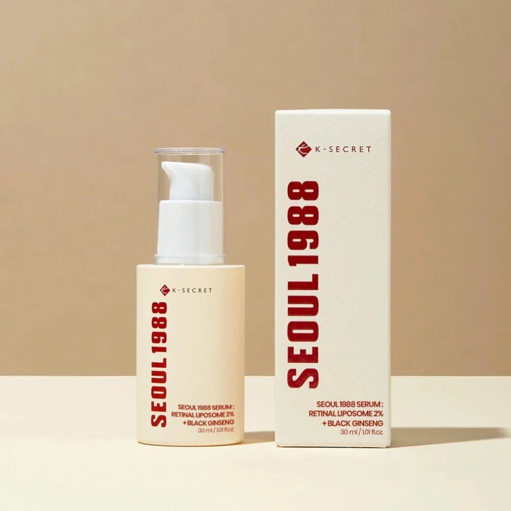 KSECRET SEOUL 1988 Serum: Retinal Liposome 2% + Black Ginseng 30ml Lakinza K-beauty