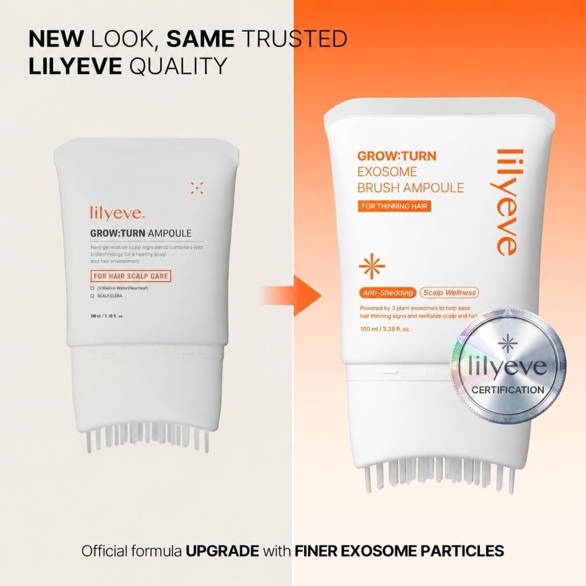 Lilyeve Grow:Turn Exosome Brush Ampoule 100ml Lakinza K-beauty