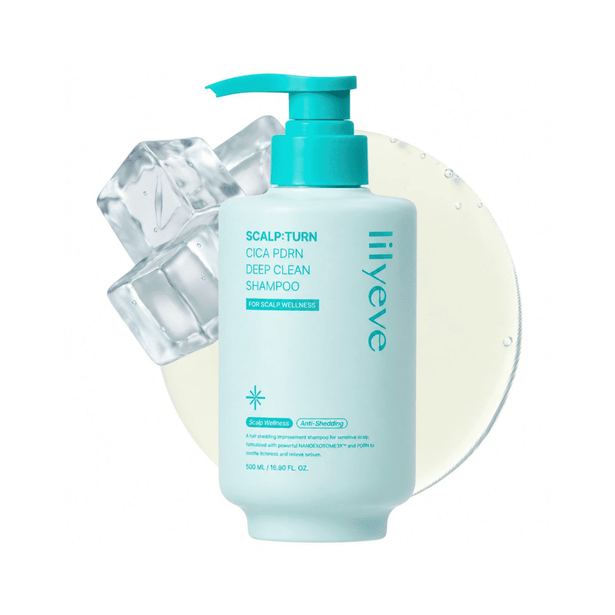 Lilyeve Scalp:Turn Cica PDRN Deep Clean Shampoo 500ml Lakinza K-beauty