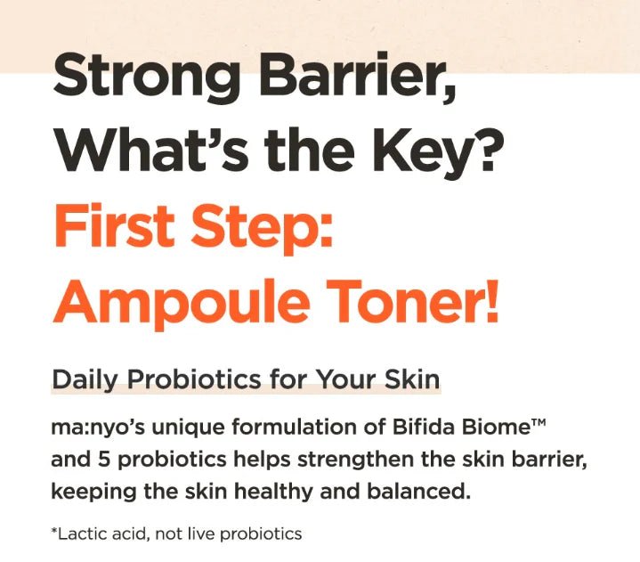 ma:nyo Bifida Biome Ampoule Toner 30ml | Lakinza K - beauty Canada