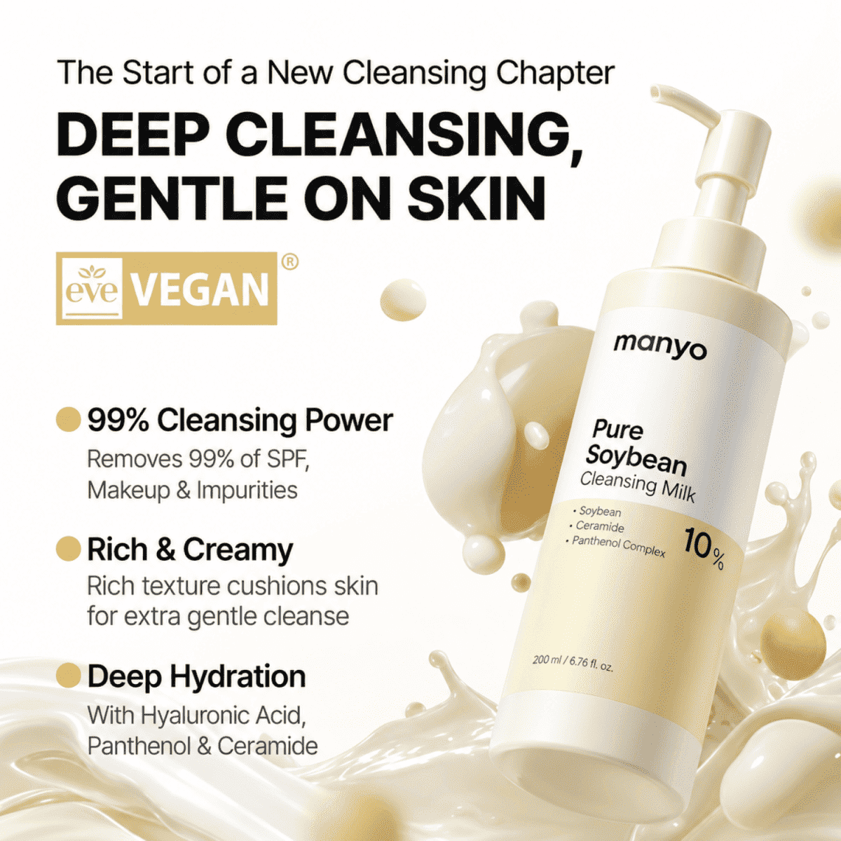 Manyo Pure Soybean Cleansing Milk 200ml Lakinza K-beauty