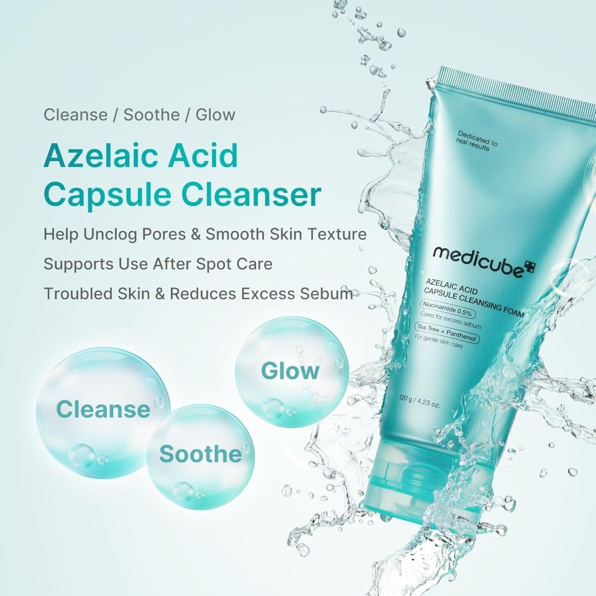 medicube Azelaic Acid Niacinamide Deep Clean Foam Cleanser 120g Lakinza K-beauty