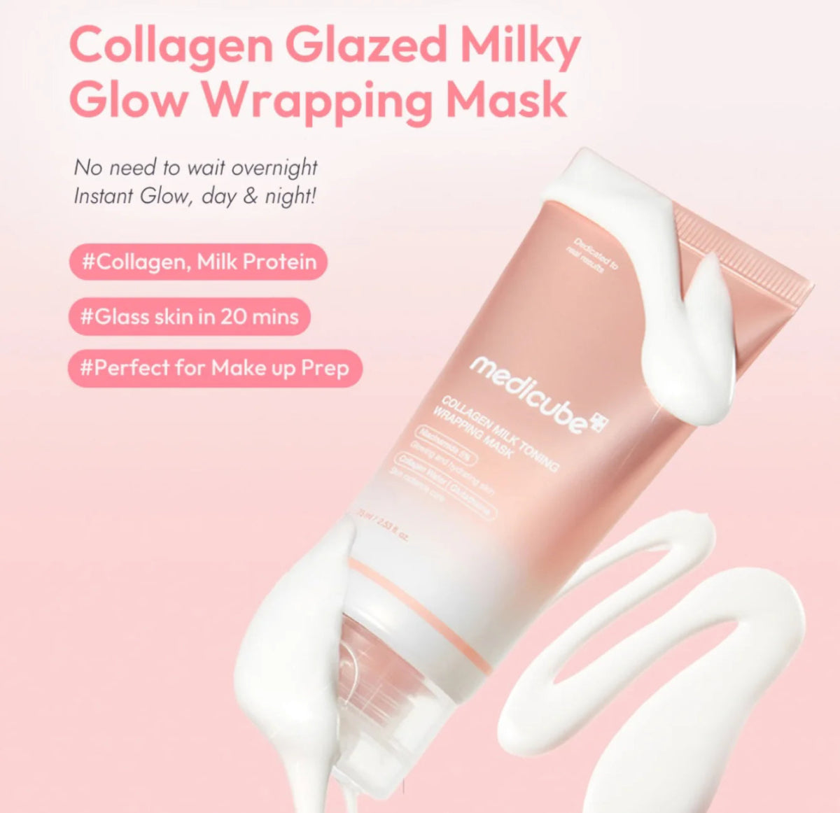 medicube Collagen Milk Toning Wrapping Mask 75ml | Lakinza K - beauty Canada