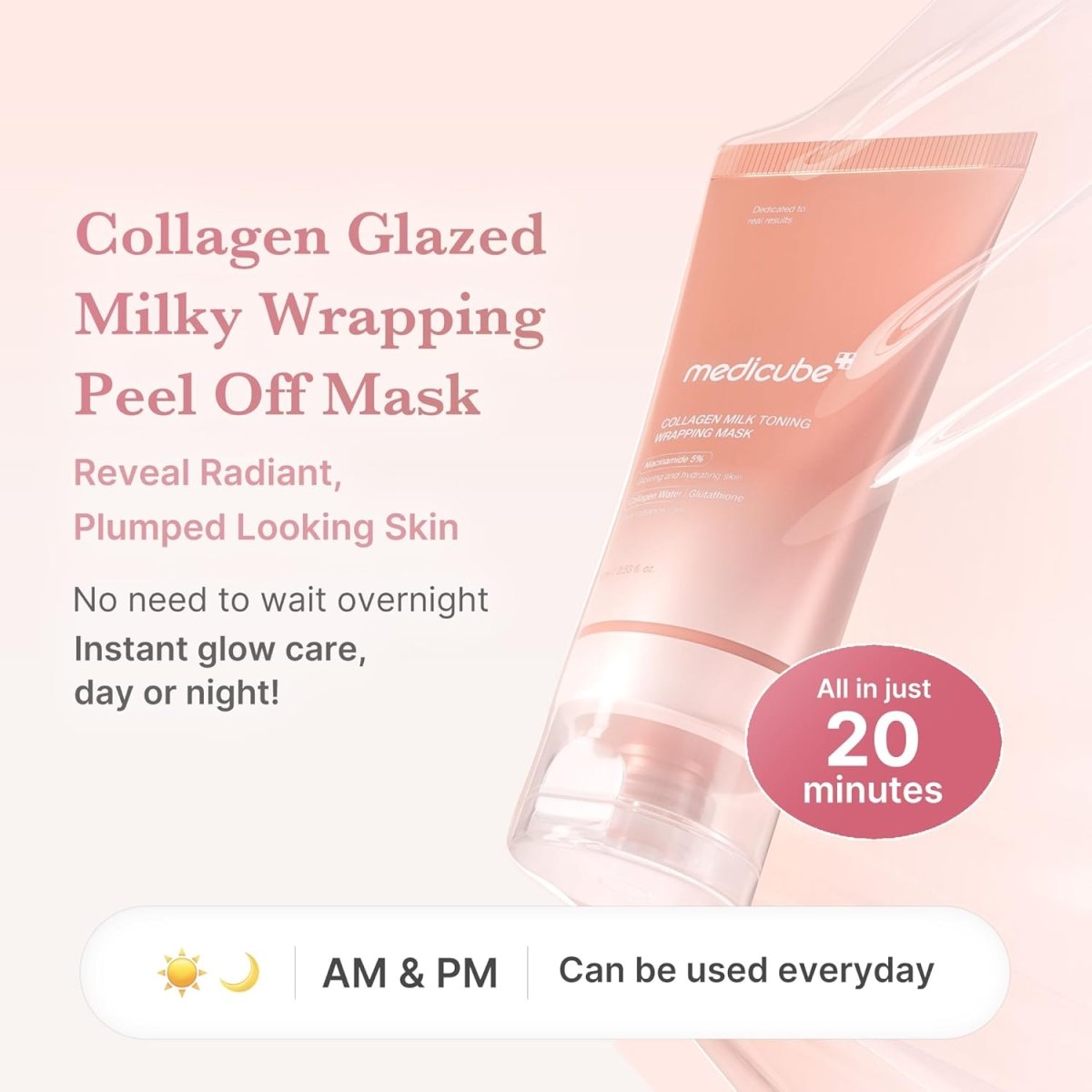 Medicube Collagen Milk Toning Wrapping Mask 75ml Lakinza K-beauty