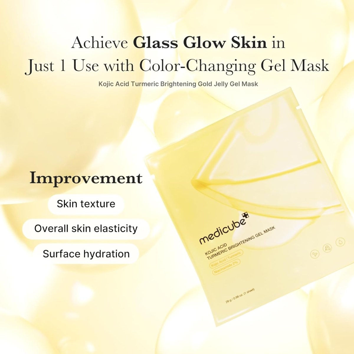 Medicube Kojic Acid Turmeric Brightening Gel Mask 28g - 1PC Lakinza K-beauty