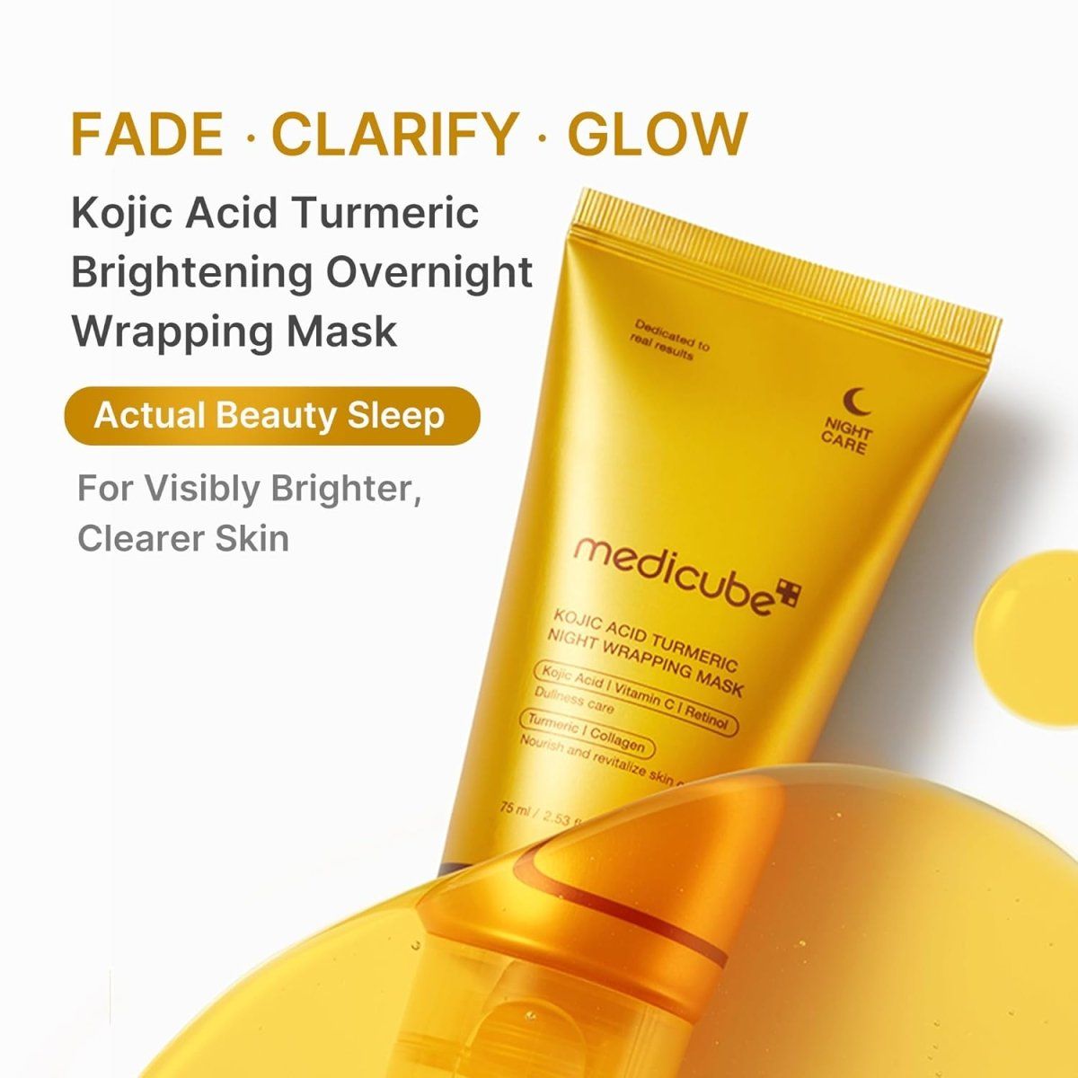 Medicube Kojic Acid Turmeric Night Wrapping Mask 75ml Lakinza K-beauty