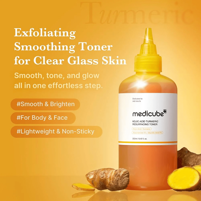 medicube Kojic Acid Turmeric Resurfacing Toner 250ml | Lakinza K - beauty Canada