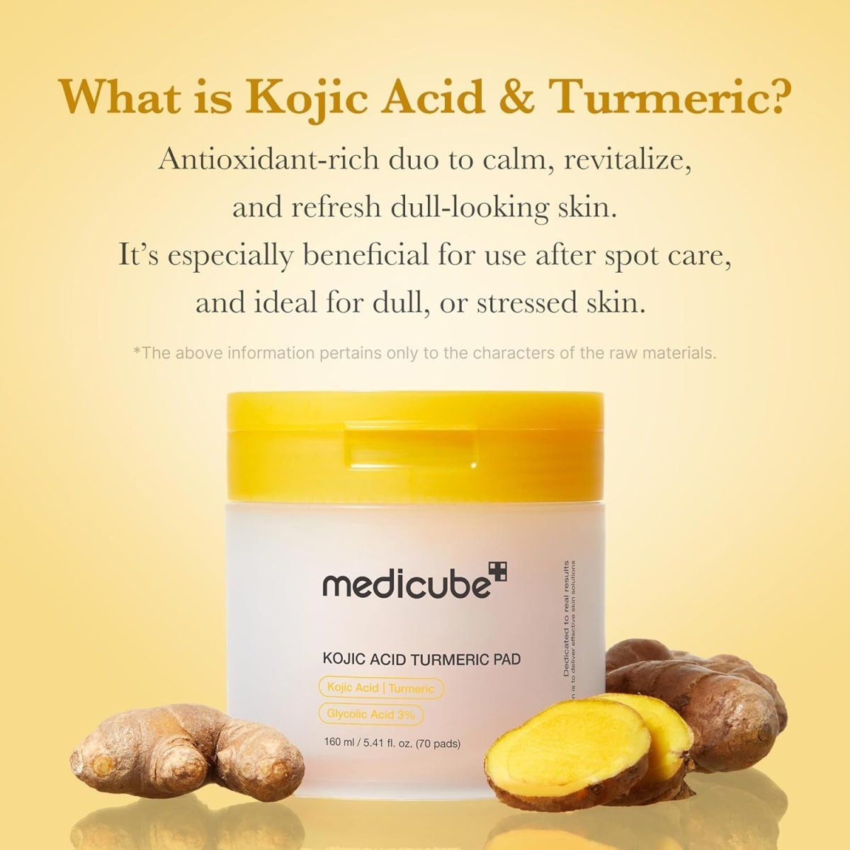 medicube Kojic Acid Turmeric Toner Pad 160ml / 70pads Lakinza K-beauty